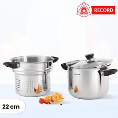 RECORD - Olla Espaguetera 3 Piezas N° 22 - Tapa de Vidrio