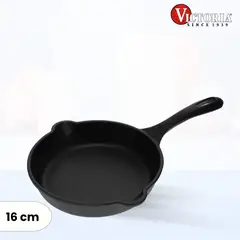 VICTORIA - Sartén de Hierro Fundido Precurada 16 Cm