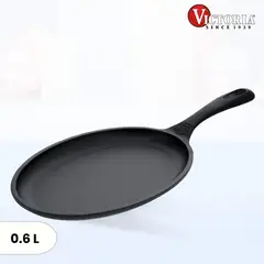 VICTORIA - Sartén de Hierro Fundido Fajita Esmaltada 24X17 Cm