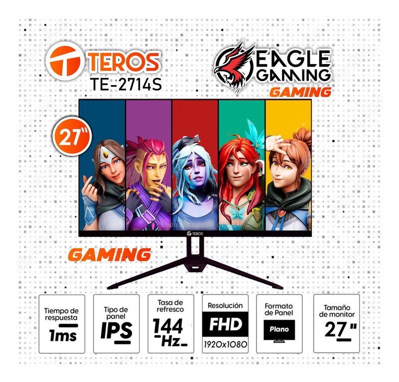 Monitor TE-2714S 27 FHD IPS 144Hz HDMI DP VESA FreeSync