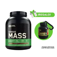 OPTIMUN NUTRITION - PROTEÍNA SERIOUS MASS CHOCOLATE 6 LB + PORTAPROTEINA