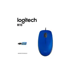 LOGITECH - Mouse M110 SILENT OPTICO USB BLUE