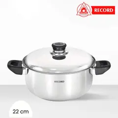 RECORD - Olla de Acero Inox Milenium N° 22- Tapa de Acero