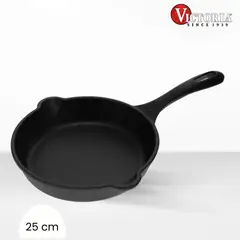 VICTORIA - Sartén de Hierro Fundido Esmaltada 25 Cm