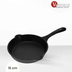 VICTORIA - Sartén de Hierro Fundido Precurada 16 Cm