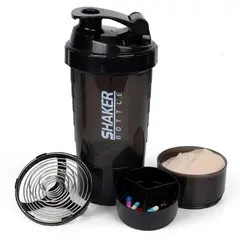 GENERICO - SHAKER TOMATODO DEPORTIVO COMPARTIMIENTOS ANTIDERRAME 500ML