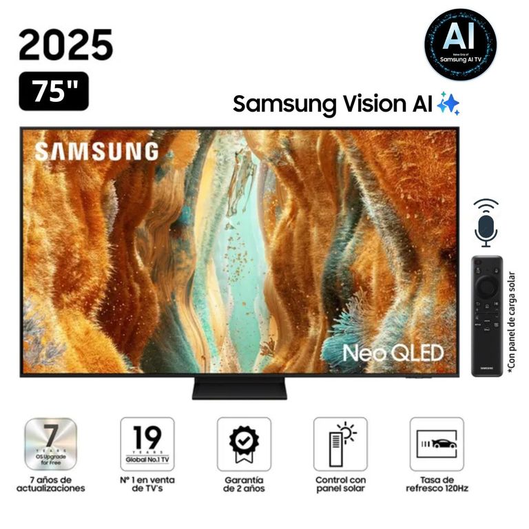Televisor 75" Neo Qled 4k Vision Ai Smart TV QN75QN70FAGXPE - Nuevo 2025