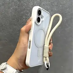 CASE - PARA IPHONE 14 - MagSafe con correa - blanco