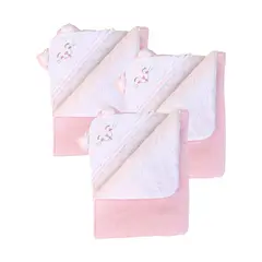 GENERICO - COLCHA PUNTO INGLÉS PELUCHE ROSA 3 UND