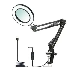 SEISA - Lámpara Led De Escritorio Con Lupa De 10x