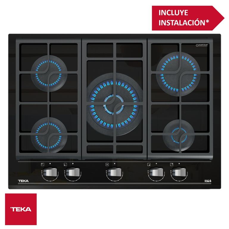 Cocina Empotrable a Gas 5 Hornillas 90cm GZC 75330 XBB