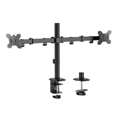 GO SELECT - Rack Soporte de escritorio 13"- 27" Pulgadas Para 2 Monitores Color Negro
