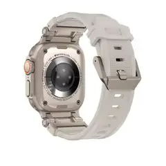 GENERICO - Correa Acero y TPU Rugged para Apple Watch 45mm - BLANCO