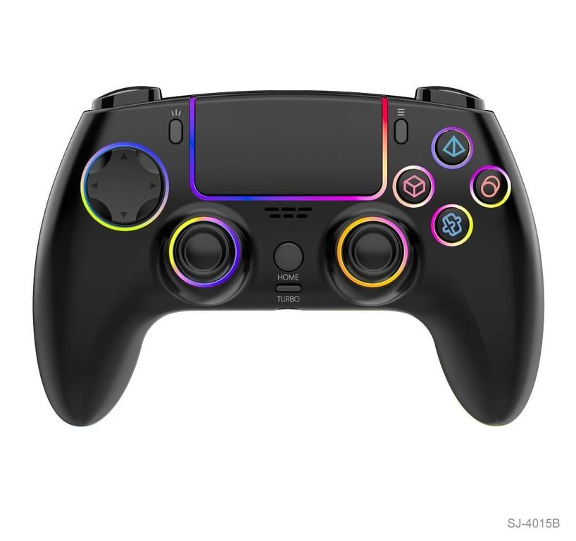 Mando PS4 Inalámbrico Negro con 4 Efectos de Luz SJ-4015B