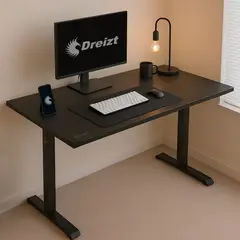 DREIZT - Escritorio Fijo 120x60 cm Negro FixDesk