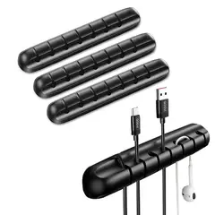 NEO DIGITAL - Organizador de cables x4 soporte de cables USB universal flexible WA01