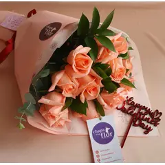 CHAPA ESA FLOR - Ramo con 24 rosas rosadas