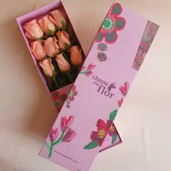 CHAPA ESA FLOR - Box Premium con 9 rosas rosadas