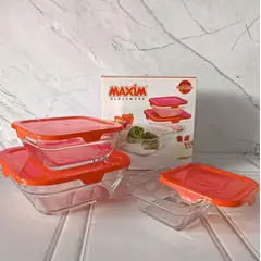 GENERICO - Set De De 3 Tapers Cuadrados Con Tapa Rojo