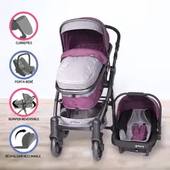 EBABY - Coche Para Bebe Travel System «TAINY DELUXE» Pink