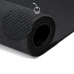 GENERICO - PAD MOUSE XL 90cm x 40cm para PC De Borde Cosido Negro