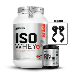 UNIVERSE NUTRITION - Iso Whey 90 de 1.1 kg Chocolate+Creatina 150gr+Straps