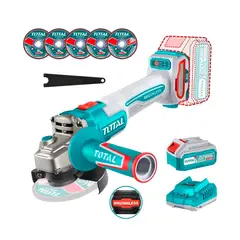 TOTAL TOOLS - Amoladora Inalámbrica 20V 4 1/2 Brushless Tagli261521 Total
