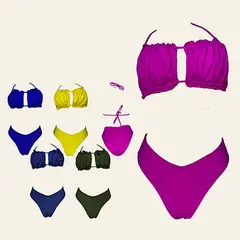 GENERICO - Bikini Licra UV Juana de GL-30 Color Azul