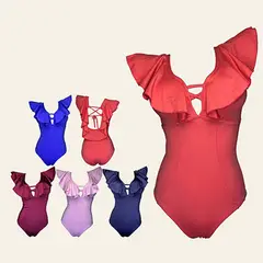 GENERICO - Enterizo Licra UV Guillermina de Prusia GL-52 Color Rojo