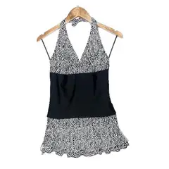 GENERICO - Bikini Licra UV Polo Falda Negro GL-32