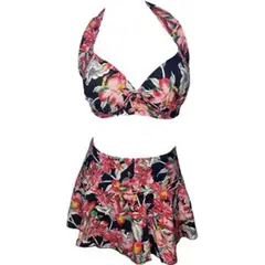 GENERICO - Bikini Licra UV Top Copa Con Falda Dian Fossey Rojo GL-52