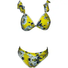 GENERICO - Ropa de baño Mujer Olivia Estampado Amarillo GL-42