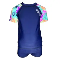 GENERICO - Conjunto Niña Manga Corta Color Azul GL-42