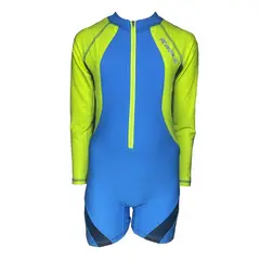 GENERICO - Enterizo Niño Cierre Manga Larga Color Turquesa GL-46