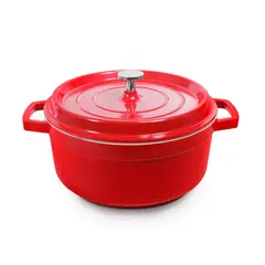 RECORD - OLLA GOURMET ROJO ALUMINIO FUNDIDO CERAMICO 24 CM