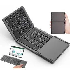 GENERICO - Teclado Bluetooth para Celular Tablet Touchpad Recargable Plegable