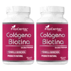 GENERICO - Pack de 2 Colágeno Biotina Formula Avanzada 100 unidades 500mg