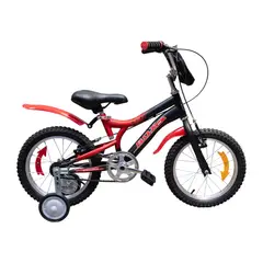 BOX BIKE - Bicicleta Box Aro 16 para niños negro con rojo