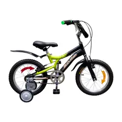 BOX BIKE - Bicicleta Box Aro 16 para niños negro con Amarillo