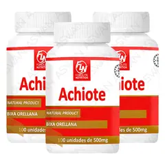 GENERICO - Pack de 3 Achiote Bixa Orellana 100 unidades 500mg
