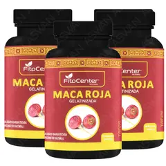 GENERICO - Pack de 3 Maca Roja Gelatinizada 500mg 100 unidades