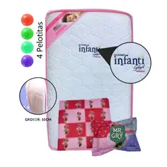 GENERICO - Colchón de Bebe para Cunas Pack and Play Rosado