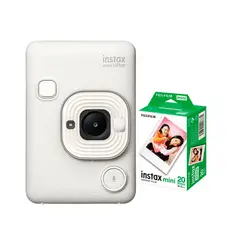 FUJIFILM - Camara Instax Mini LiPlay white+ Pelicula x20