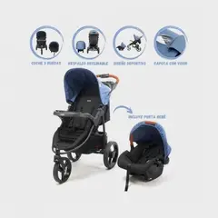INFANTI - Coche Deportivo Para Bebés Travel System «TIZZY» Blue