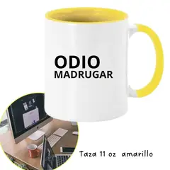 GENERICO - Taza mug 11 onzas frases sarcasmo - Odio madrugar
