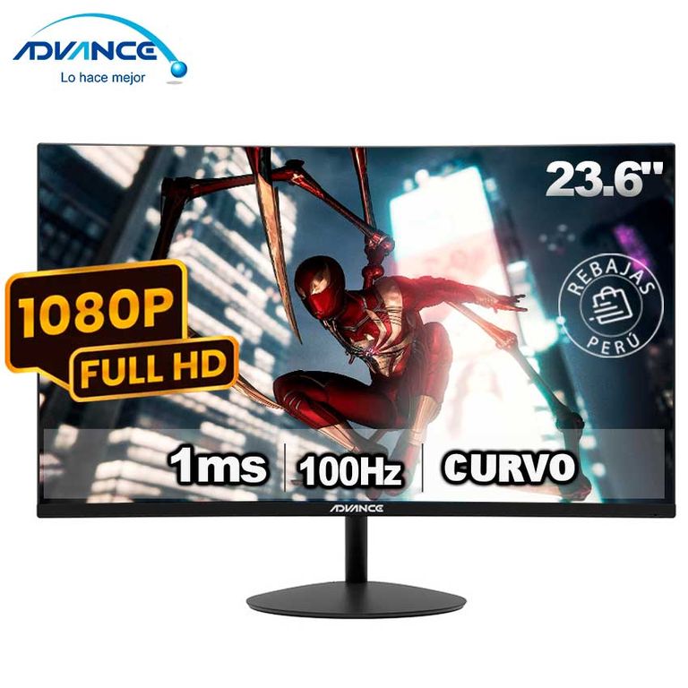 Monitor Curvo 236 FHD 100Hz 1ms HDMIDP Modelo ADV-2452S