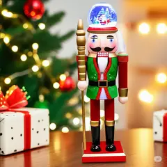 GENERICO - Cascanueces navideño movimiento luces Sonidos con corriente