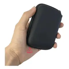 GENERICO - ESTUCHE ANTIGOLPES PARA DISCO DURO EXTERNO 2.5 CON CIERRE NEGRO CUADRO