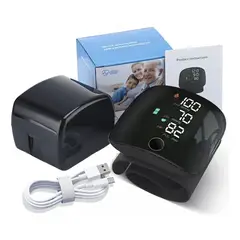 GENERICO - Tensiómetro De Muñecal Con Voz color negro Recargable