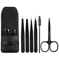 DENISASAA - Set 6 Pinzas Cejas Antiestáticas De Acero Inoxidable De Lujo